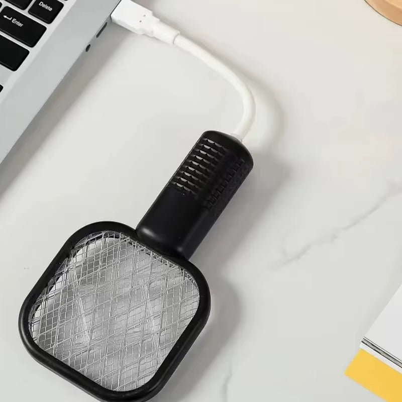 USB Mosquito Swatter Trap Mini Electric Shock Fly Bug Zapper UV Light Portable 2-In-1 Mosquito Repellent for Outdoor Bedroom