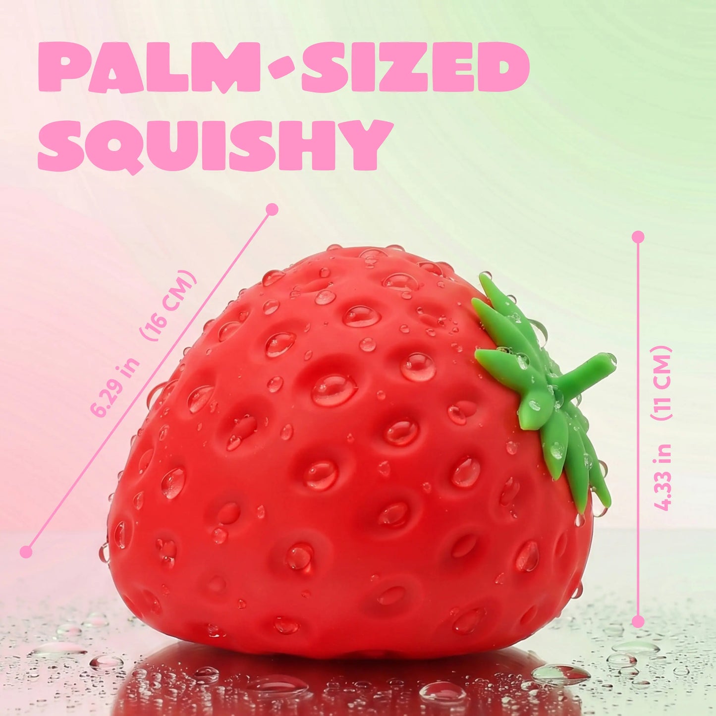 JOYIN Jumbo Strawberry Stress Relief Toy, Squeeze Strawberry Stress Balls, Slow Rising Squishy Fidget Sensory Toy, Soft Squeeze Decompression Dough Gift for Adults and Girls Boys