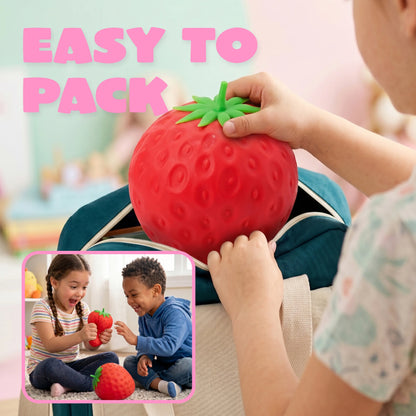 JOYIN Jumbo Strawberry Stress Relief Toy, Squeeze Strawberry Stress Balls, Slow Rising Squishy Fidget Sensory Toy, Soft Squeeze Decompression Dough Gift for Adults and Girls Boys